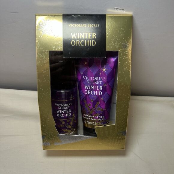 Victoria's Secret Gift Set Winter Orchid 2 Piece Mist & Lotion 2.50z - Picture 1 of 3